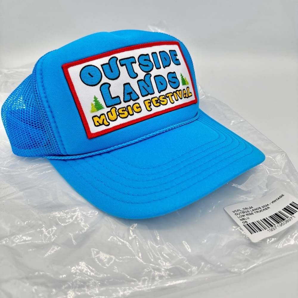 NWT Aviator Nation Outside Lands Trucker Hat in Neon blue